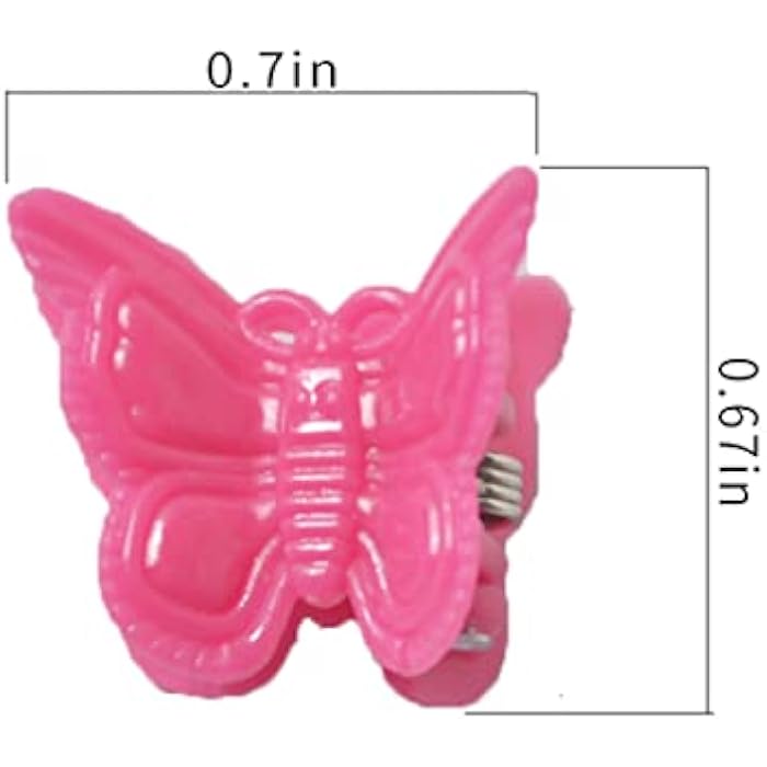 100 Pcs Flower Hair Clip,Mini Cute Girls Kids Hair Clips Flower Claw Clips for Thick Hair 90s Girls Women (butterfly) - Image 2